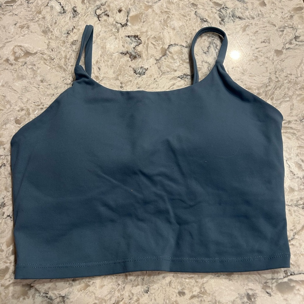 Blue Cropped Tank Top